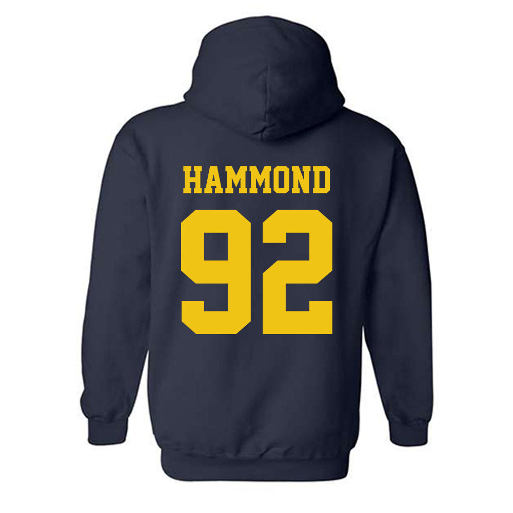 Michigan - NCAA Football : Ted Hammond - Sports Shersey Hooded Sweatshirt-1