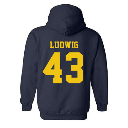 Michigan - NCAA Football : Zach Ludwig - Sports Shersey Hooded Sweatshirt-1