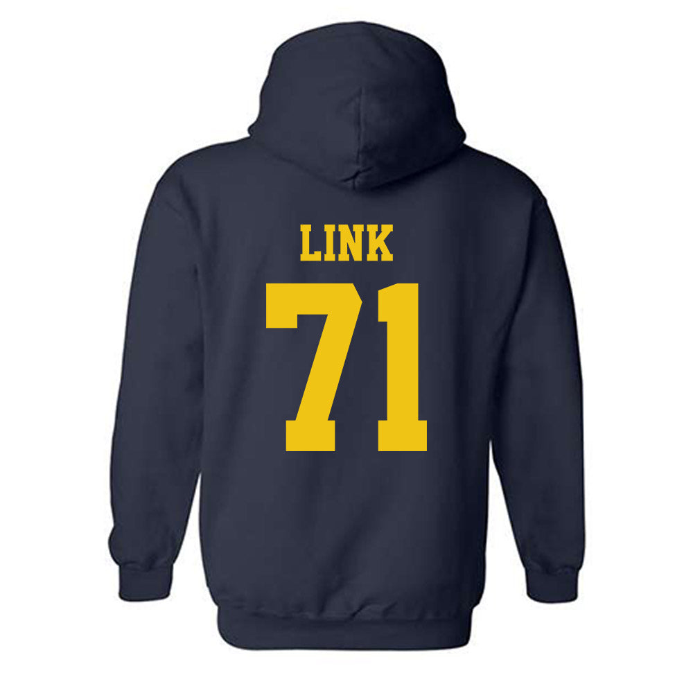 Michigan - NCAA Football : Evan Link - Sports Shersey Hooded Sweatshirt-1