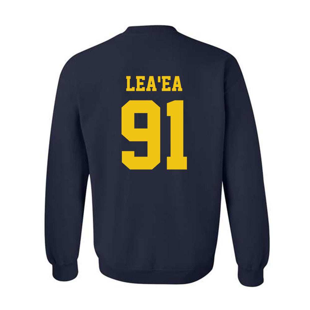 Michigan - NCAA Football : Jonah Lea'ea - Sports Shersey Crewneck Sweatshirt-1
