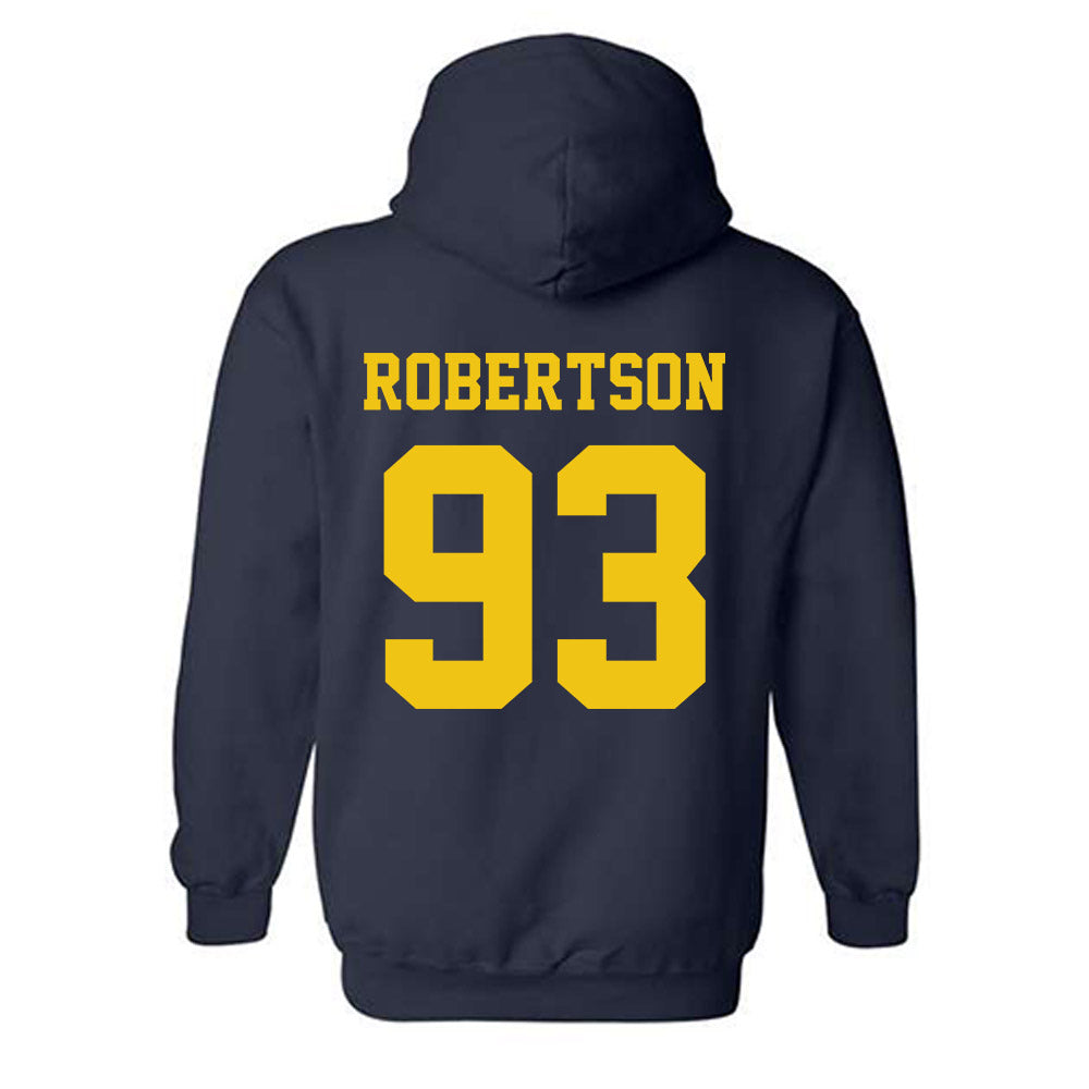 Michigan - NCAA Football : Hunter Robertson - Sports Shersey Hooded Sweatshirt-1