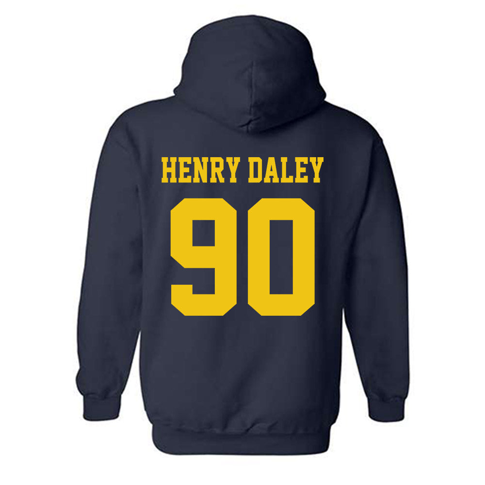 Michigan - NCAA Football : John Henry Daley - Sports Shersey Hooded Sweatshirt-1