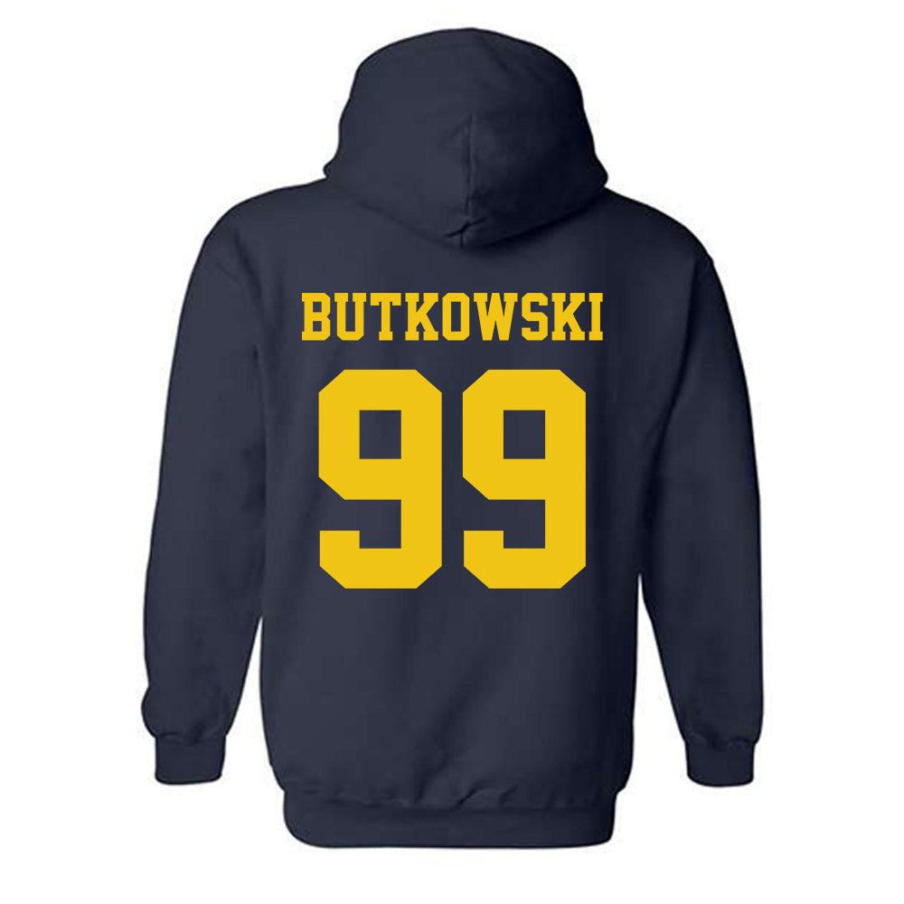 Michigan - NCAA Football : Trey Butkowski - Sports Shersey Hooded Sweatshirt-1