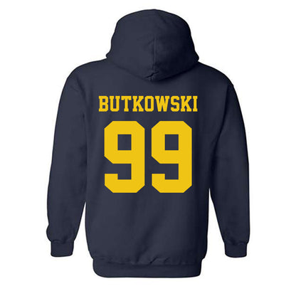 Michigan - NCAA Football : Trey Butkowski - Sports Shersey Hooded Sweatshirt-1