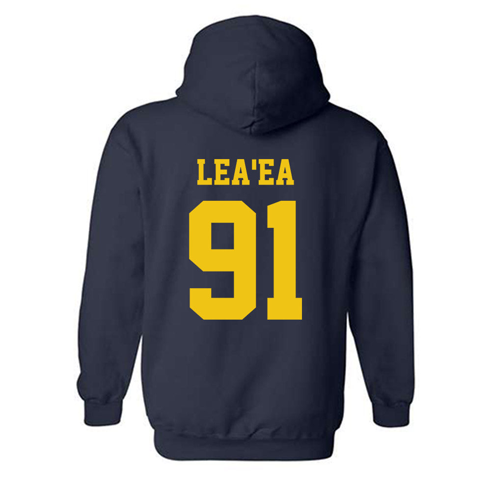 Michigan - NCAA Football : Jonah Lea'ea - Sports Shersey Hooded Sweatshirt-1