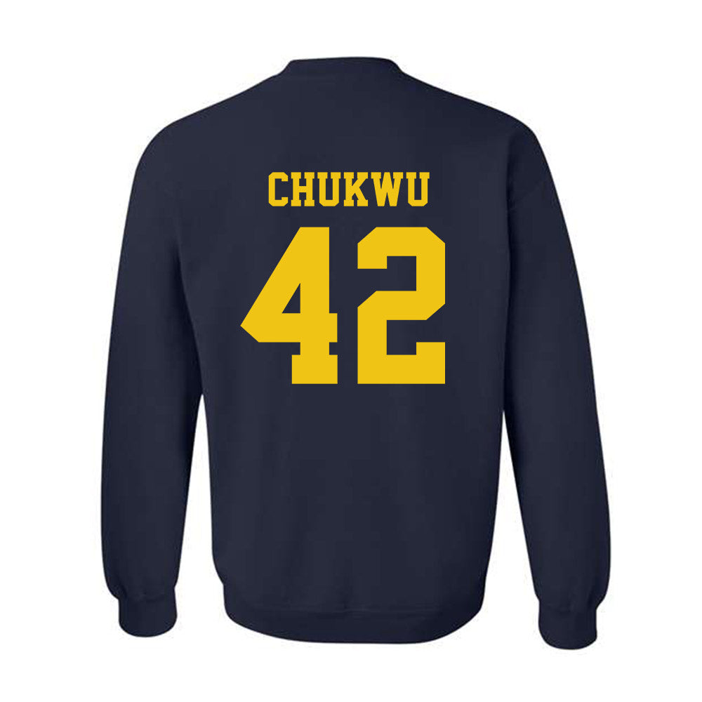Michigan - NCAA Football : Jeffrey Chukwu - Sports Shersey Crewneck Sweatshirt-1