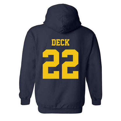 Michigan - NCAA Football : Jordan Deck - Sports Shersey Hooded Sweatshirt-1
