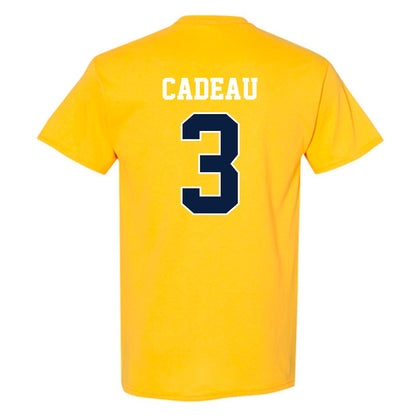 Michigan - NCAA Men's Basketball : Elliot Cadeau - Sports Shersey T-Shirt-1