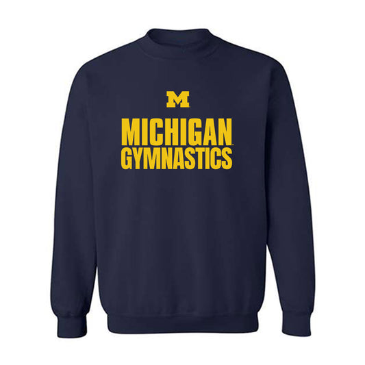 Michigan - NCAA Men's Gymnastics : Zach Granados - Sports Shersey Crewneck Sweatshirt-0