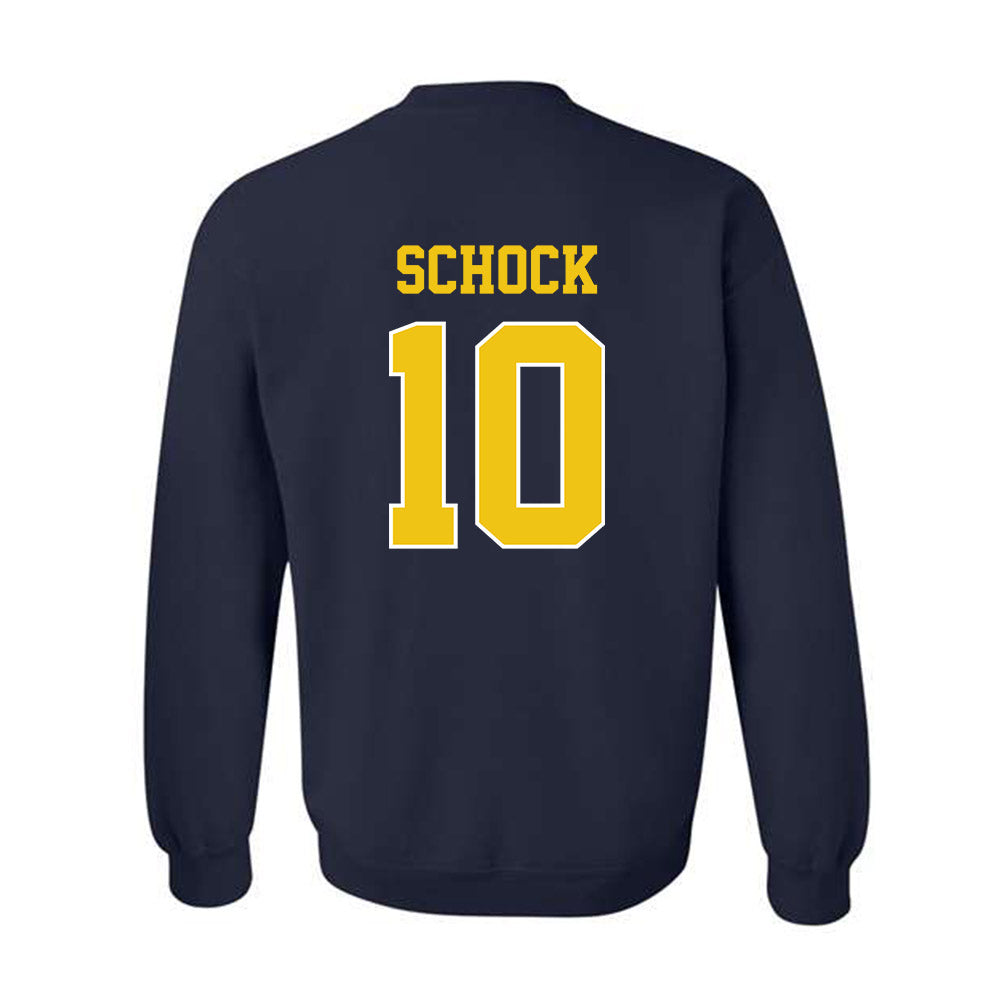 Michigan - NCAA Men's Ice Hockey : Drew Schock - Sports Shersey Crewneck Sweatshirt-1