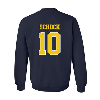 Michigan - NCAA Men's Ice Hockey : Drew Schock - Sports Shersey Crewneck Sweatshirt-1