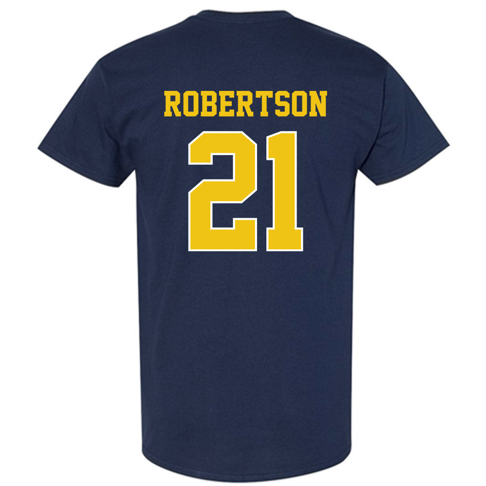 Michigan - NCAA Men's Ice Hockey : Ben Robertson - Sports Shersey T-Shirt-1