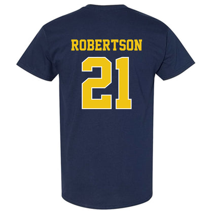 Michigan - NCAA Men's Ice Hockey : Ben Robertson - Sports Shersey T-Shirt-1