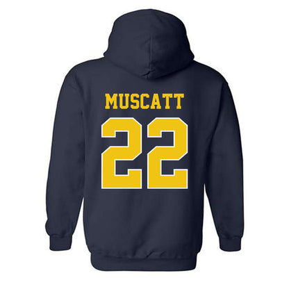 Michigan - NCAA Men's Ice Hockey : Kason Muscatt - Sports Shersey Hooded Sweatshirt-1