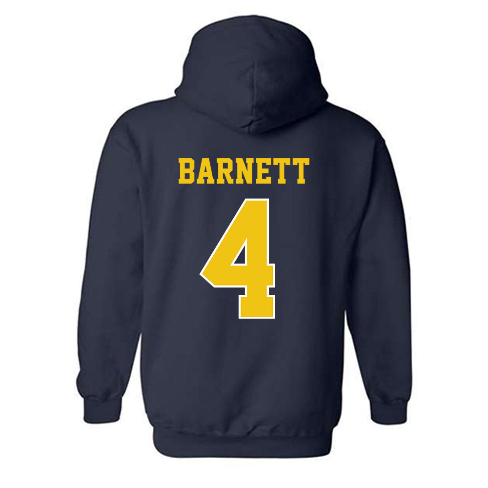 Michigan - NCAA Men's Ice Hockey : Asher Barnett - Sports Shersey Hooded Sweatshirt-1