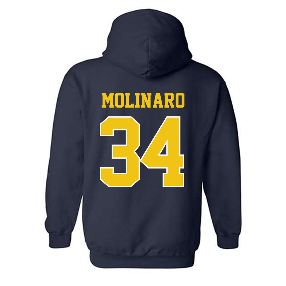 Michigan - NCAA Men's Ice Hockey : Julian Molinaro - Sports Shersey Hooded Sweatshirt-1