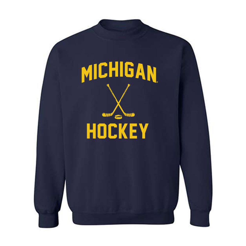 Michigan - NCAA Men's Ice Hockey : Jayden Perron - Sports Shersey Crewneck Sweatshirt-0