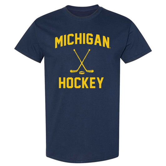 Michigan - NCAA Men's Ice Hockey : Miles Gust - Sports Shersey T-Shirt-0
