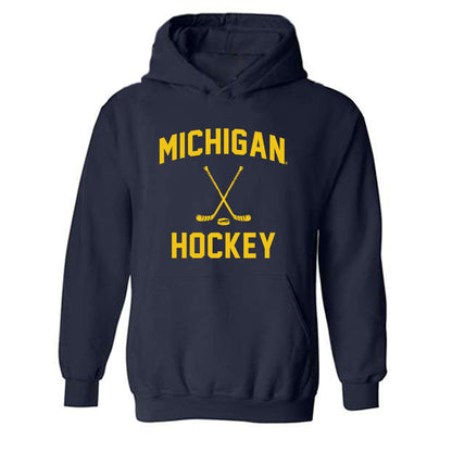 Michigan - NCAA Men's Ice Hockey : Will Horcoff - Sports Shersey Hooded Sweatshirt-0