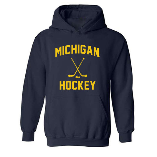 Michigan - NCAA Men's Ice Hockey : Julian Molinaro - Sports Shersey Hooded Sweatshirt-0