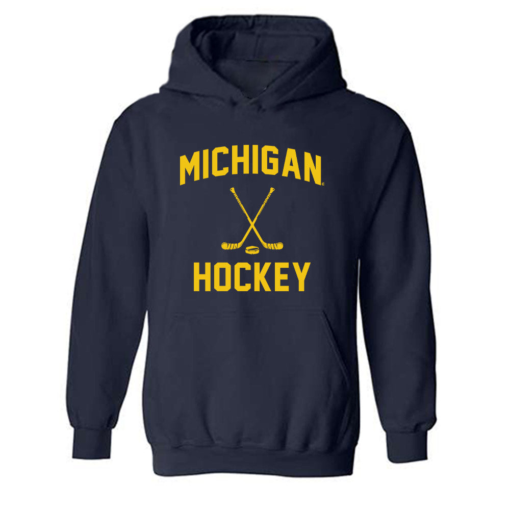 Michigan - NCAA Men's Ice Hockey : Josh Eernisse - Sports Shersey Hooded Sweatshirt-0