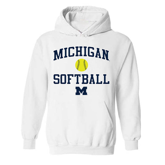 Michigan - NCAA Softball : Lauren Putz - Sports Shersey Hooded Sweatshirt-0