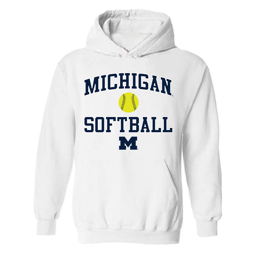 Michigan - NCAA Softball : Indiana Langford - Sports Shersey Hooded Sweatshirt-0
