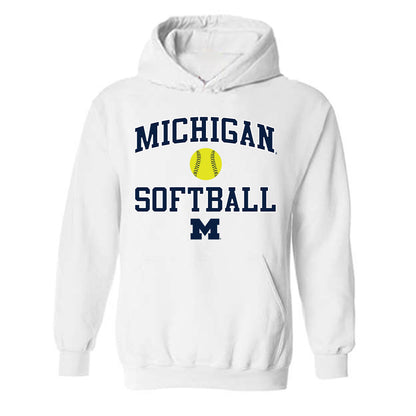 Michigan - NCAA Softball : Indiana Langford - Sports Shersey Hooded Sweatshirt-0