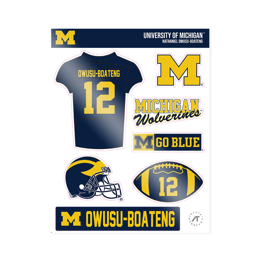 Michigan - NCAA Football : Nathaniel Owusu-Boateng - Sticker Sheet-0