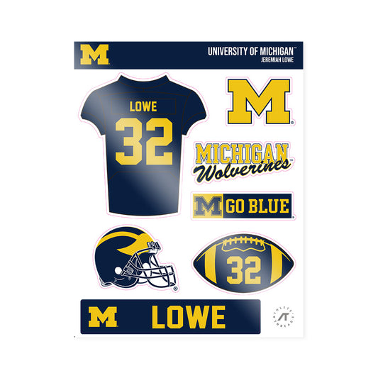 Michigan - NCAA Football : Jeremiah Lowe - Sticker Sheet-0