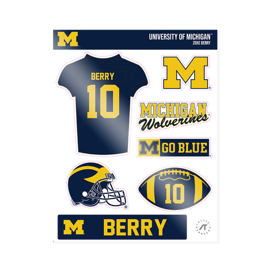 Michigan - NCAA Football : Zeke Berry - Sticker Sheet-0