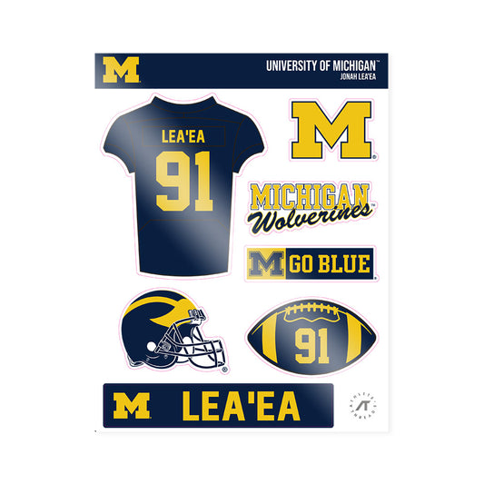 Michigan - NCAA Football : Jonah Lea'ea - Sticker Sheet-0