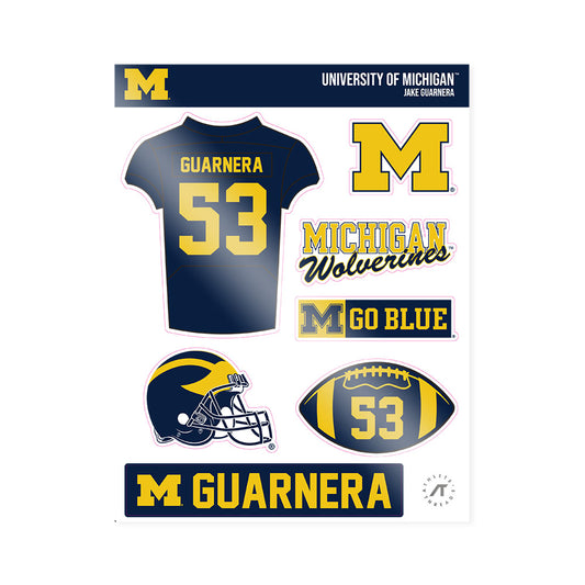 Michigan - NCAA Football : Jake Guarnera - Sticker Sheet-0