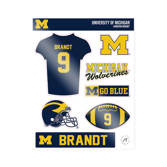 Michigan - NCAA Football : Cameron Brandt - Sticker Sheet-0