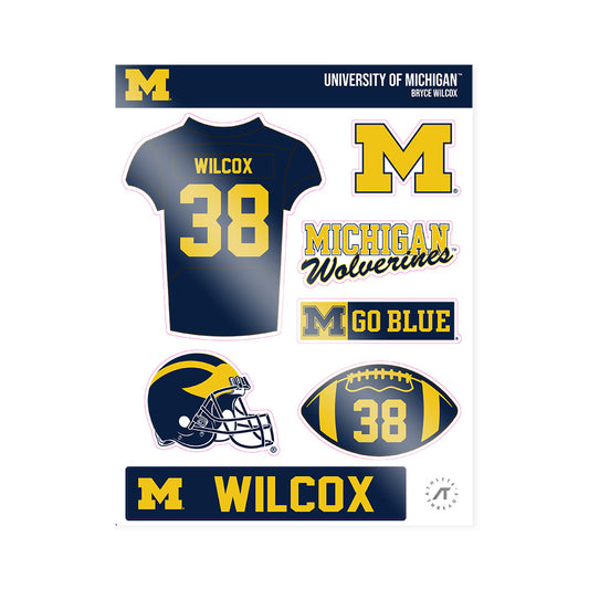 Michigan - NCAA Football : Bryce Wilcox - Sticker Sheet-0