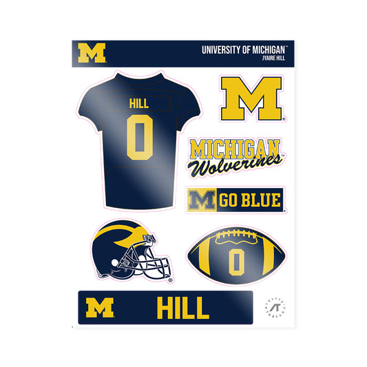 Michigan - NCAA Football : Jyaire Hill - Sticker Sheet-0