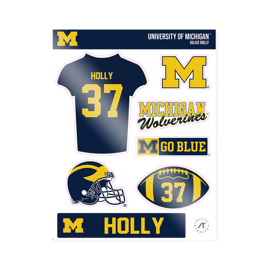 Michigan - NCAA Football : Julius Holly - Sticker Sheet-0