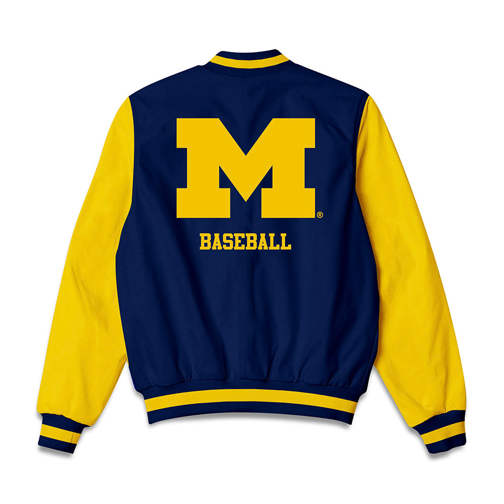 Michigan - NCAA Baseball : Brock leitgeb - Bomber Jacket-1