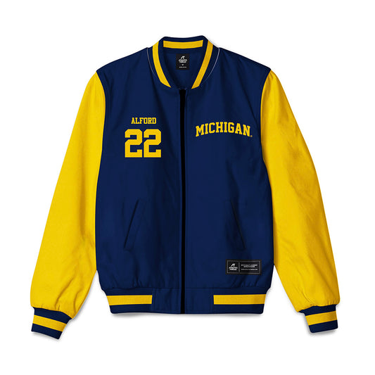 Michigan - NCAA Football : Braydon Alford - Bomber Jacket-0