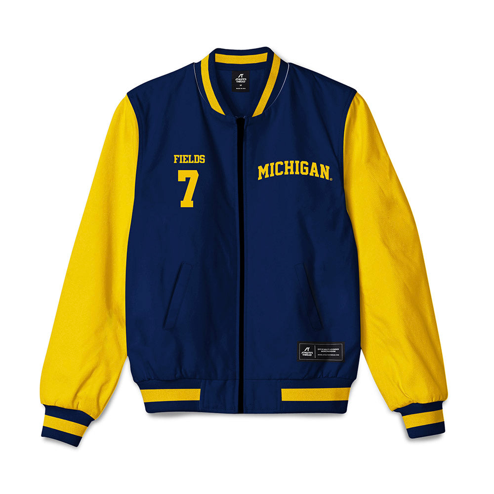Michigan - NCAA Women's Basketball : Jessica Fields - Bomber Jacket-0