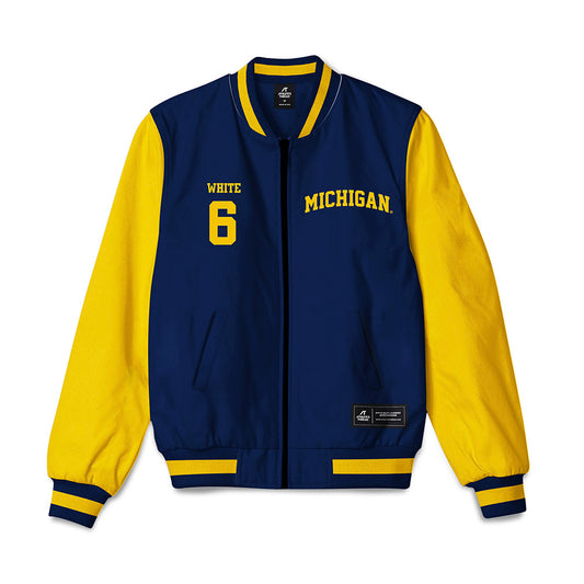 Michigan - NCAA Women's Volleyball : Ellie White - Bomber Jacket-0