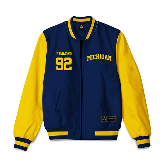 Michigan - NCAA Football : Ted Hammond - Bomber Jacket-0