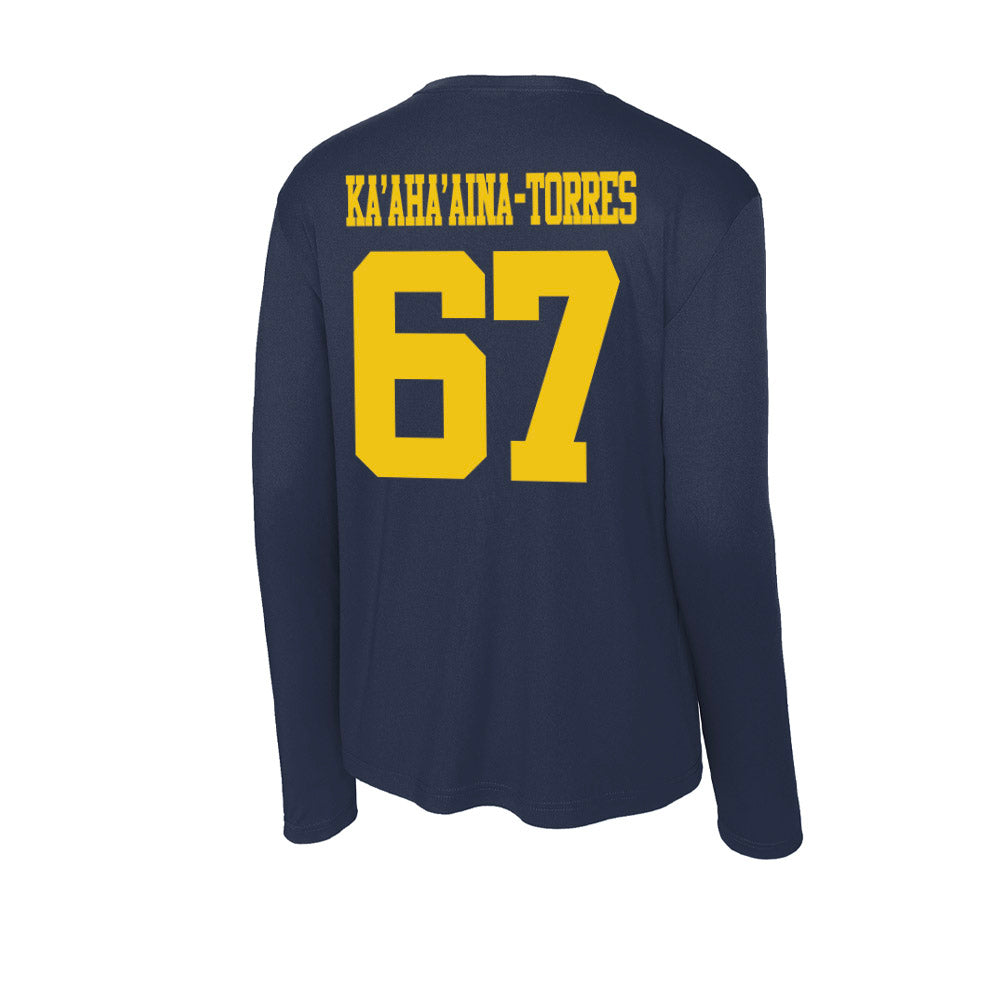 Michigan - NCAA Football : Houston Ka'aha'aina-Torres - Activewear Long Sleeve T-Shirt-1