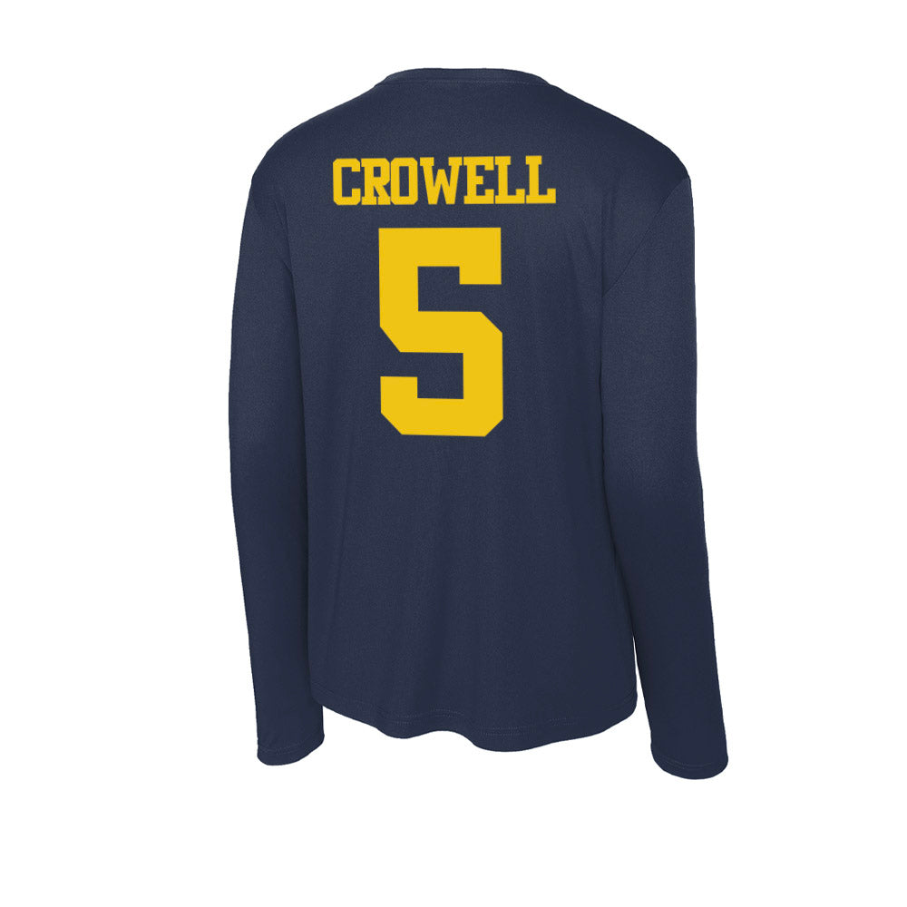 Michigan - NCAA Men's Lacrosse : Doster Crowell - Activewear Long Sleeve T-Shirt-1