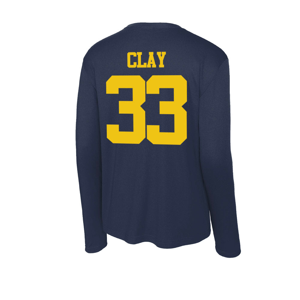 Michigan - NCAA Men's Lacrosse : Jackson Clay - Activewear Long Sleeve T-Shirt-1
