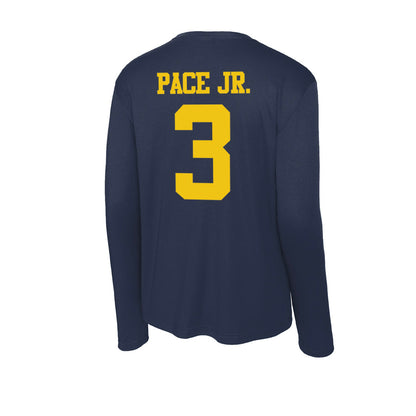 Michigan - NCAA Baseball : Greg Pace Jr. - Activewear Long Sleeve T-Shirt-1