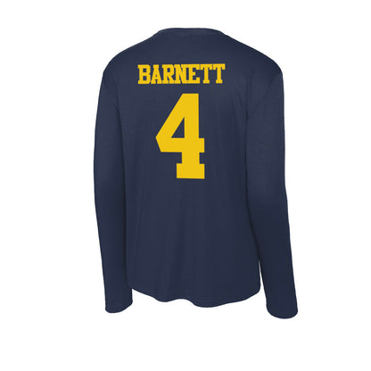 Michigan - NCAA Men's Ice Hockey : Asher Barnett - Activewear Long Sleeve T-Shirt-1