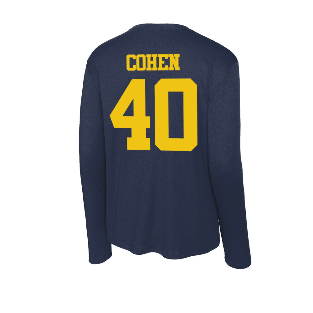 Michigan - NCAA Men's Lacrosse : Ryan Cohen - Activewear Long Sleeve T-Shirt-1