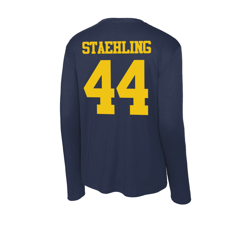 Michigan - NCAA Football : Nathaniel Staehling - Activewear Long Sleeve T-Shirt-1