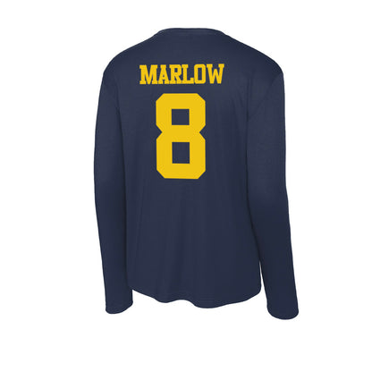 Michigan - NCAA Men's Lacrosse : Jack Marlow - Activewear Long Sleeve T-Shirt-1